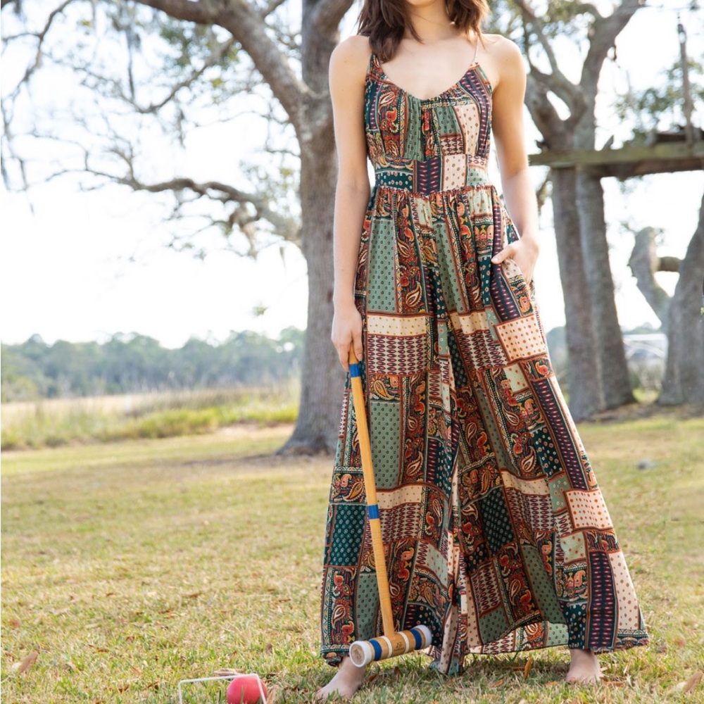 Natural Life Patchwork Jumpsuit